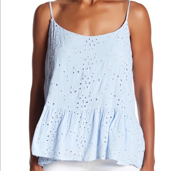 Velvet by Graham & Spencer Tops - Velvet Graham & Spencer Marisa Eyelet Peplum Tank